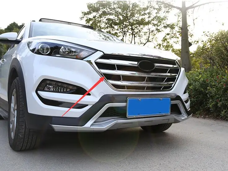 Автомобильный Стайлинг для Hyundai Tucson ABS Хром Передняя решетка облицовки радиатора автомобильные аксессуары