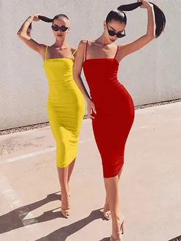 

Explosive maternity dress nightclub bandage dress European and American sexy women's color strap dress pregnant women's wear
