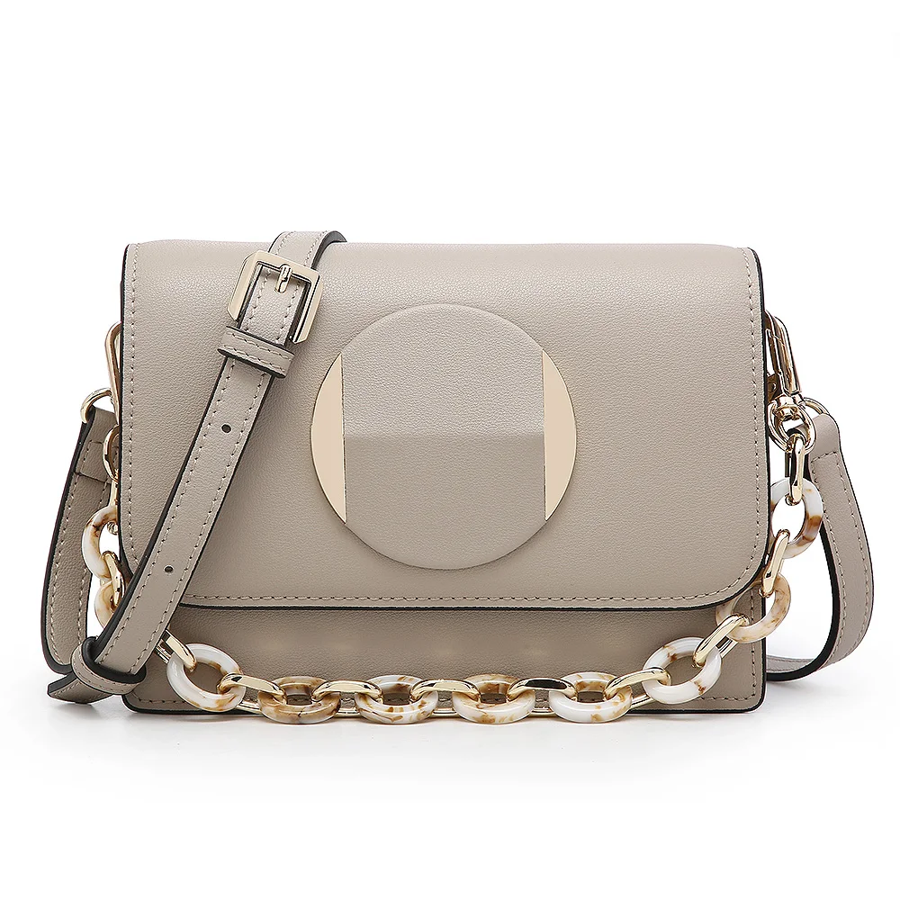 

Fashion 2020 New Design Round Decoration Square Shoulder Bag Small Chain Lady Luxury Messenger Bags for Women