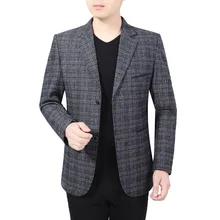 Клетчатый Мужской Блейзер, новинка, модные обтягивающие блейзеры, мужские костюмы, деловые, свадебные, вечерние, пиджаки, пальто, костюм, топы, Блейзер, masculino