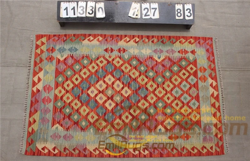 11330 kilim rugs tapestries Fabric Handmade Vintage For Living Room Square Turkish Wool Knitting - Цвет: 11330