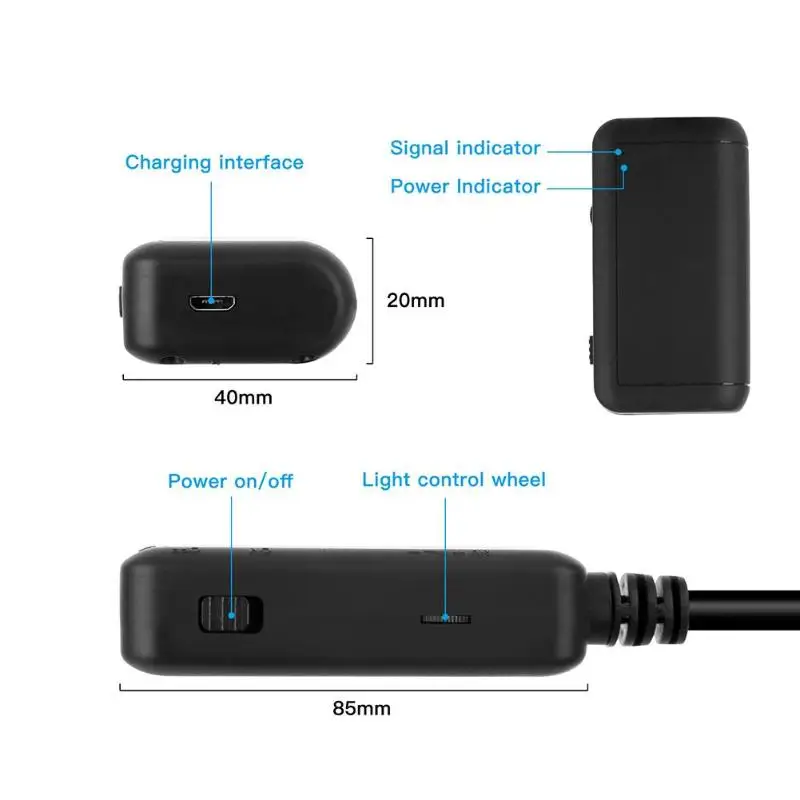 5,5 мм/0,22 дюйма, Wi-Fi, 5MP HD 1920P 6 светодиодный линза эндоскопа автоматическая фокусировка IP67 Водонепроницаемый камера промышленного наблюдения для телефона