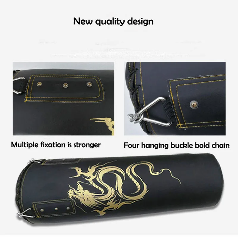 Heavy Boxing Sandbag with Upgrade Hook, PU Leather, Boxing Punching Bags, Taekwonda Sanda, Home Training Sandbags, 150cm