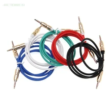 300pcs Aux Cable 3 5mm Jack Audio Male to Male Bullet head Car Audio Braided Stereo Cord For JBL Headphones Xiaomi Redmi Speaker