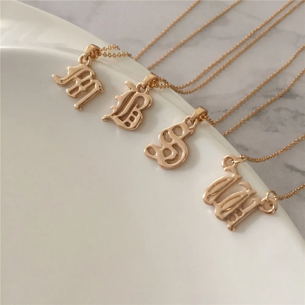 Кулон с английскими буквами высокое качество Золотая подвеска A/ B/ M/ S/ W модные