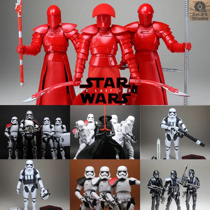 

Star Wars Black Elite Praetorian Guard Dual Blades 6" Loose Action Figure TOY