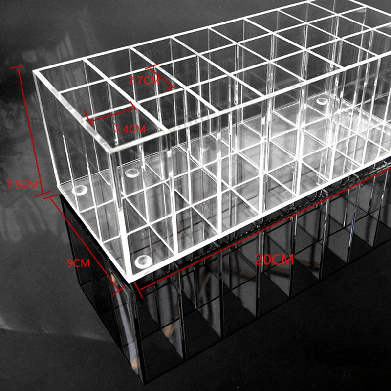 Держатель для карандашей-блеска для губ 24 слота CC Кремовая Губная Помада Коробка Дисплей Стенд для хранения Sundry коробка косметический макияж Органайзер держатель - Цвет: Прозрачный