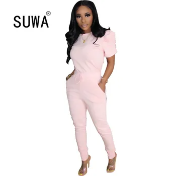 

Casual Tops Skinny Pants Plus Size XXL 2 Piece Set Women Tracksuit Sexy Sweat Suits Short Sleeve Tee Shirt Stacked Legging