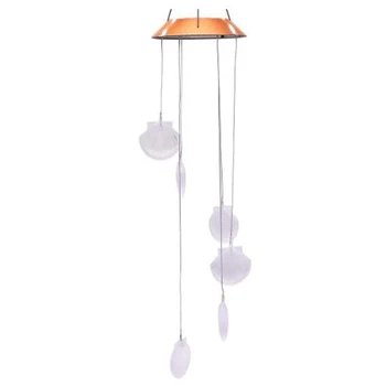 

Outdoor Shell Solar Wind Chimes, Waterproof Hanging Led Solar Powered Shell Chimes for Home/Party/Yard/Garden Decoration