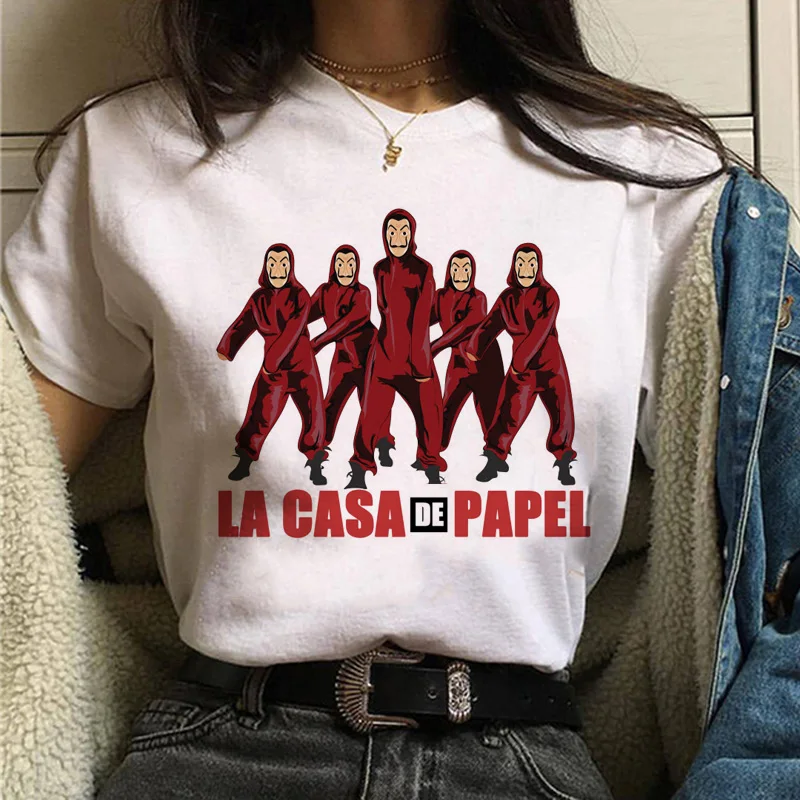 La Casa De Papel Tshirt Money Heist Tees TV Series T Shirt Women T Short Sleeve House of Paper Funny Female T-Shirt Tops