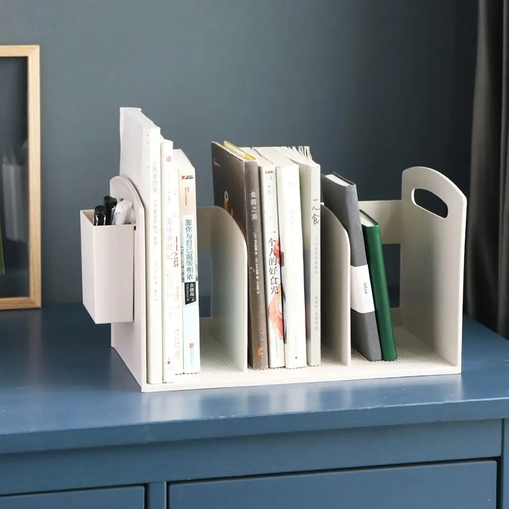 Otherhouse Desktop White Bookshelf Bookend Magazines Storage Rack Storage Rack