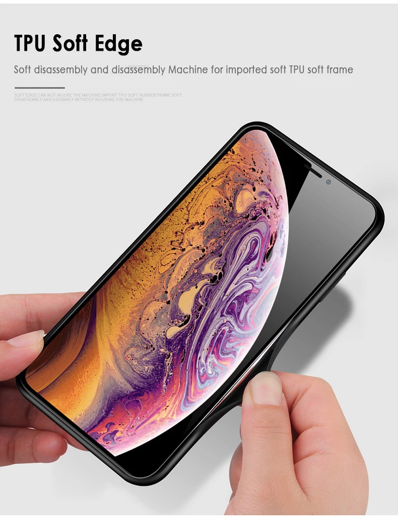 Чехол из закаленного стекла с мраморным узором для Apple iPhone 11 Pro Max 5 8 дюйма 6