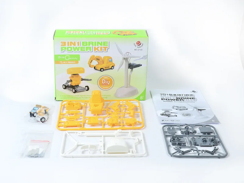 

Children'S Educational Scientific And Educational Toy New Products Three-in-One Saline Power Plant DIY Engineering Vehicle Robot