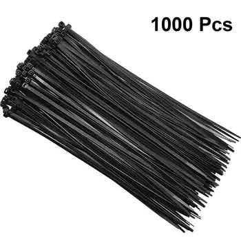 

1000pcs Self-Locking Plastic Fixing Ring Nylon Wire Cable Zip Ties Cable Ties Fasten Loop Cable