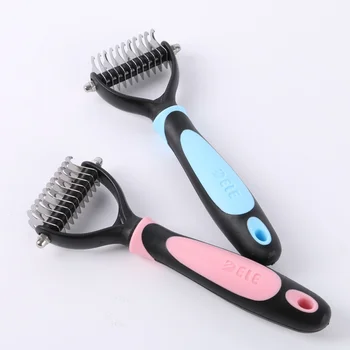 

Dog Pet Cat Fur Dematting Grooming Deshedding Trimmer Tool Comb Brush 11 Blade Dog Cleaning