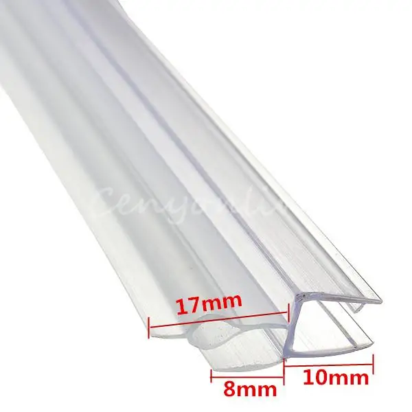 25pcs 70cm 4-6mm Bath Shower Screen Door Sealing Strip for Glass Seal Door Window Glass Fixture Accessories to 17mm Gaps
