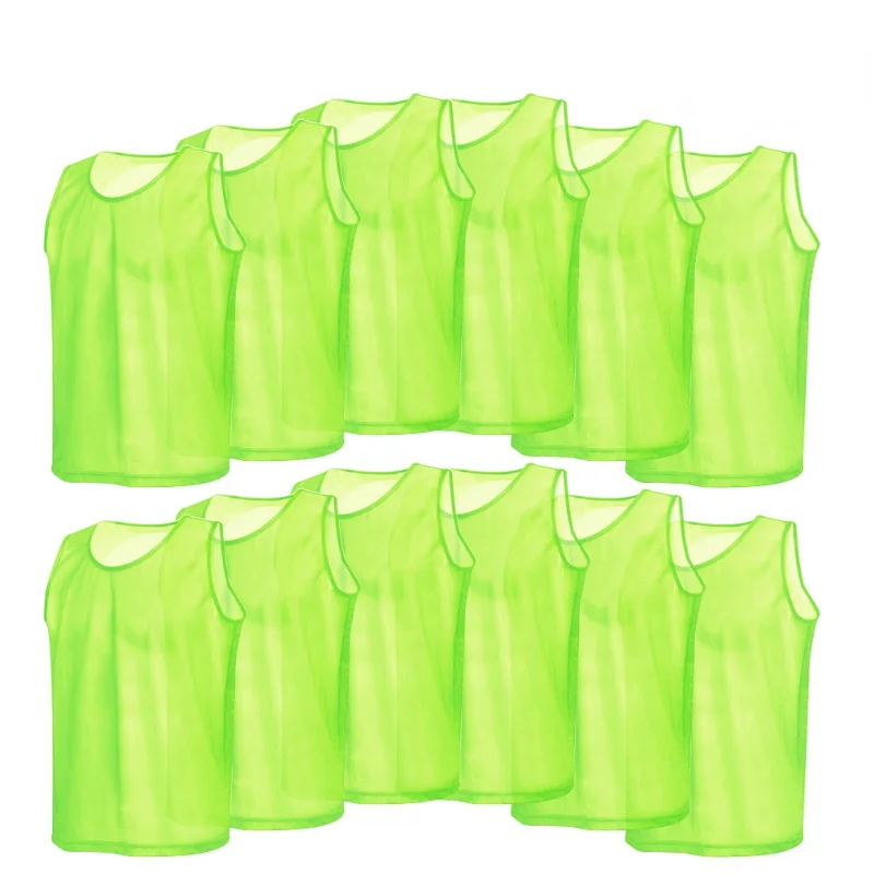 12 Pack Soccer Scrimmage Training Vests Sports team Jersey Youth Adult M-XL 