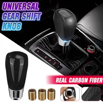 

Manual Gear Shift Knob Carbon Fiber PVC Leather MT Gear Lever Shifter Handle Stick Universal For Honda/VW/Toyota/BMW