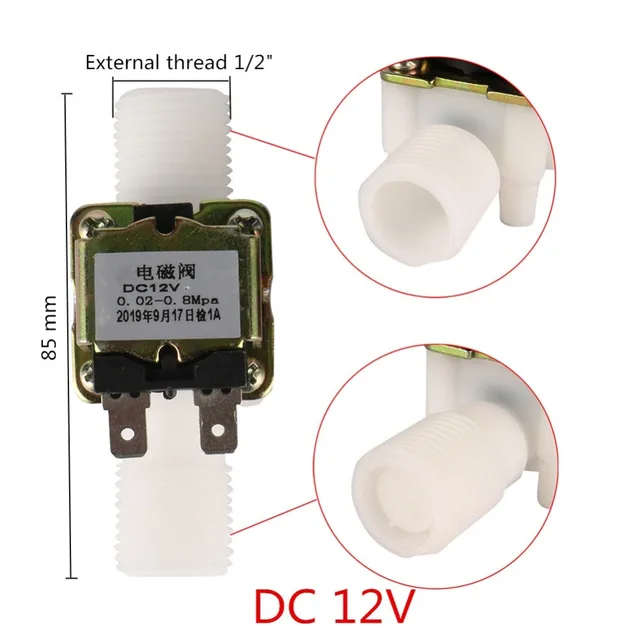 Válvula Solenoide Eléctrica Para Agua, Puerto De Rosca De 1/ | Cuotas