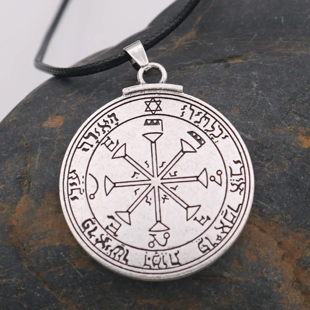 Соломоновы Seal Sun Amulet ожерелье Европейский веер мода Пентакль Солнечный талисман ключ Соломона амулет кулон ювелирные изделия
