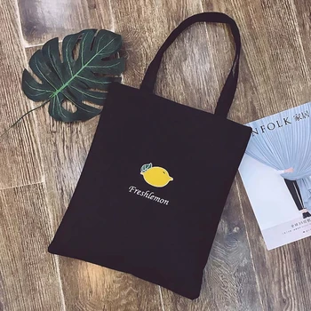 

Women 2020 Canvas Shoulder Bag Lovely Reusable Shopping Bag Fashion Printing Eco Bag Cartoon Bolsa De Compras Shopper Bags