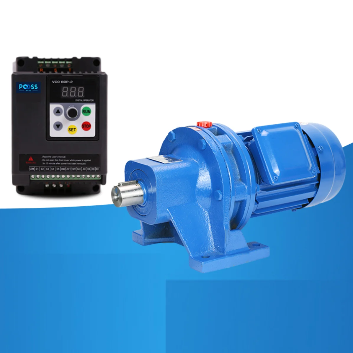 BWD cycloid reducer, B0  750W, direct connection type、With frequency converter、AC380, lifting, high torque, low speed motor