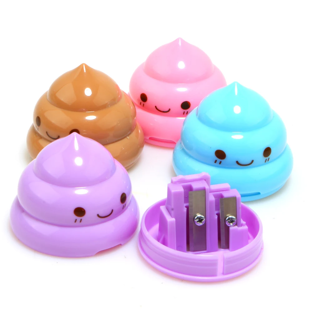 

Apontador Cute Mini Shit Shape Pencil Sharpener Original Pencil Sharpener School Supplies for Student Office Stationery Gifts