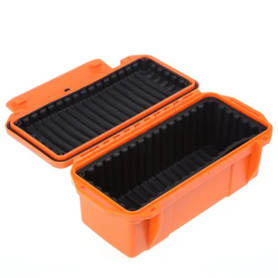Orange With Cushion Красочный открытый противоударный водонепроницаемый ящик с набором для выживания герметичный чехол-держатель для хранения спичек инструменты для путешествий герметичные контейнеры - Цвет: Orange With Cushion