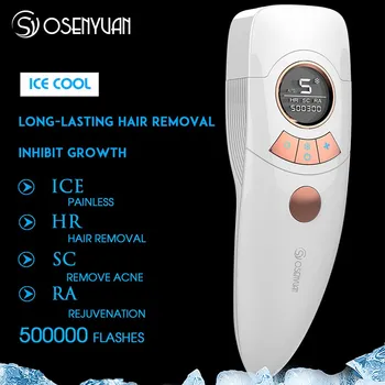 

2020 Osenyuan 4in1 IPL Epilator Hair Removal With LCD Display Machine Laser Permanent Bikini Trimmer Electric depilador a laser