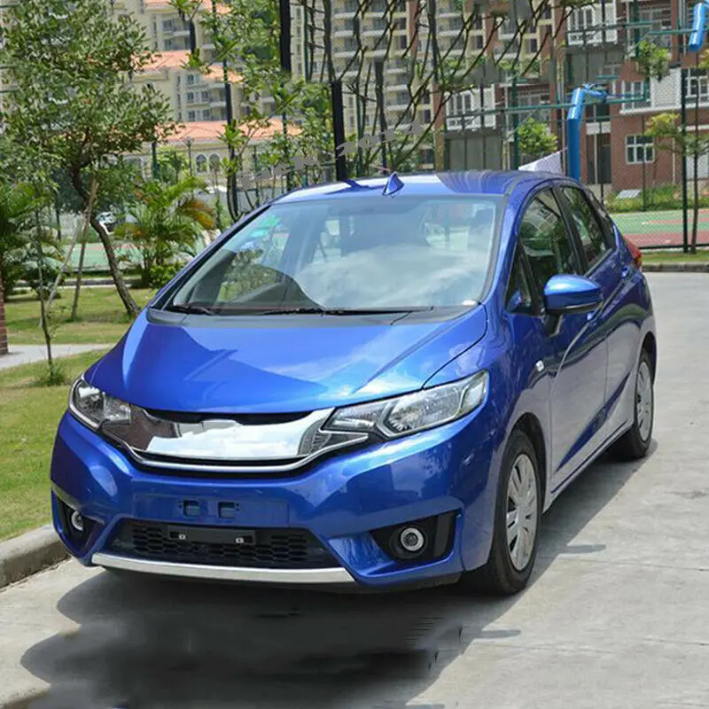 Серебристый передний нижний бампер литьевая гарнитура протектор для Honda Jazz Fit GF