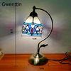Mediterranean Tiffany Flower Table Lamps Stained Glass Desk Lamps for Bedroom Living Room LED Standing Light Fixtures Home Decor ► Photo 3/6