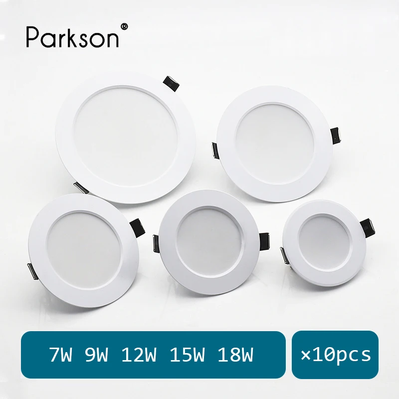10PCS/lot LED Downlight 7W 9W 12W 15W 18W AC 220V Round Recessed Warm Cold White LED Ceiling Spot Light Down Light For Bathroom 10PCS/lot LED Downlight 7W 9W 12W 15W 18W AC 220V Round Recessed Warm Cold White LED Ceiling Spot Light Down Light For Bathroom