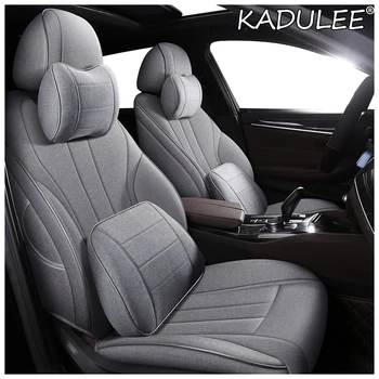 

KADULEE Custom Flax car seat cover set For AUDI A4 A3 A6 Q3 Q5 Q7 A1 A5 A7 A8 TT R8 Automobiles Seat Covers car seats protect