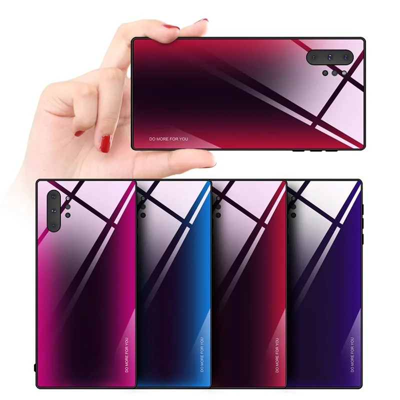 Чехол для samsung Galaxy A50 A70, Роскошный Жесткий чехол из закаленного стекла с градиентной задней крышкой для SAM A10 A30 A50 A70 NOTE10 S10 S10 PLUS