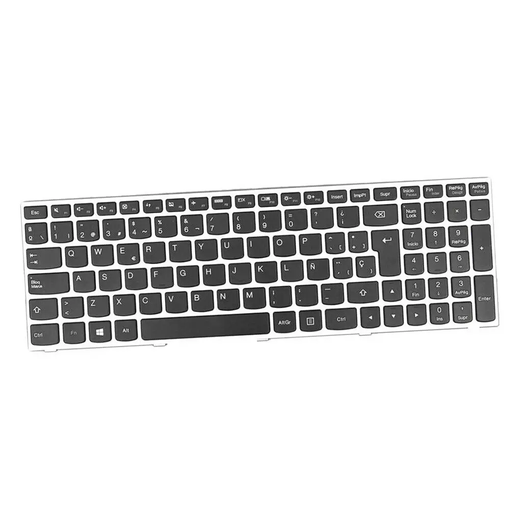 Испанская клавиатура+ рамка для lenovo G50-70 ноутбук SP Teclado SP серебристый цвет