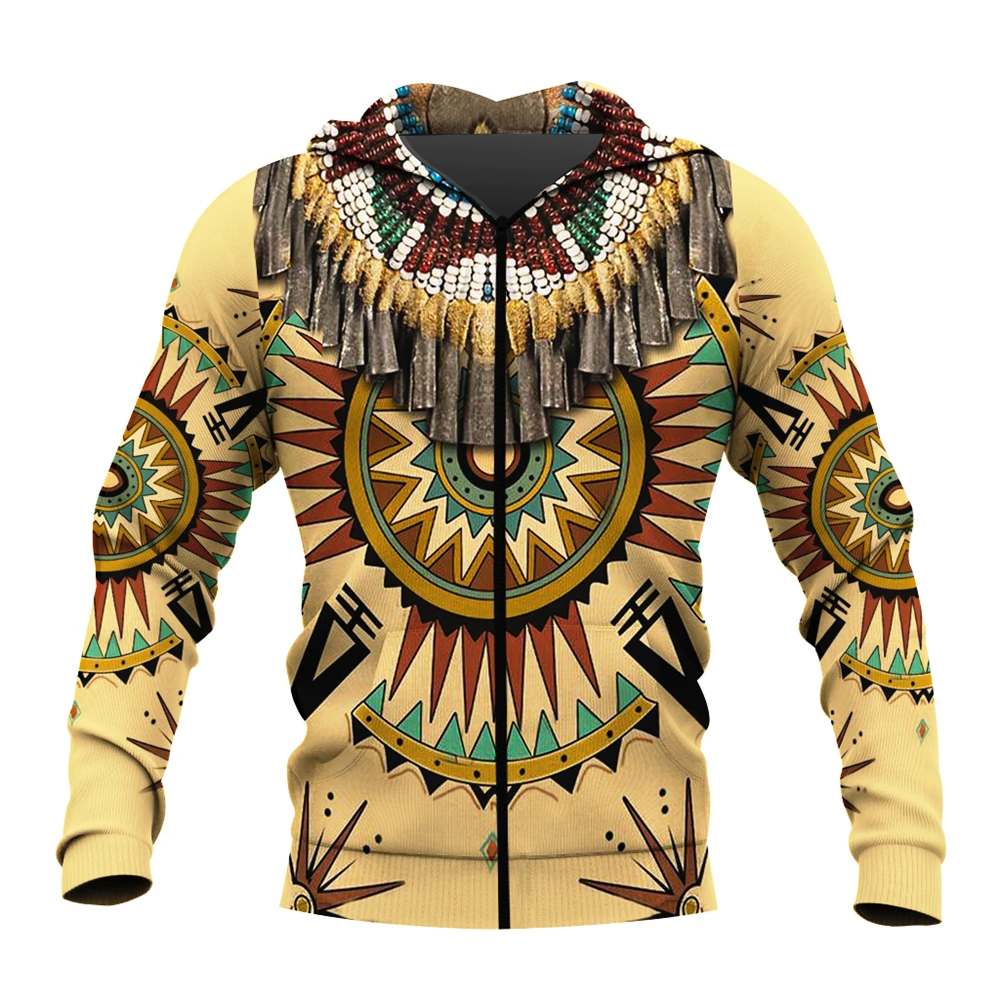 native-pattern-beautiful-limited-editone-3d-full-printing-nn0270-zipped-hoodie_副本