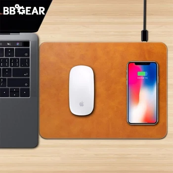 

Mobile Phone Qi Wireless Charger Charging Mouse Pad Leather Fast Charging Mat for iPhone 11 Pro XS X 8 Samsung Galaxy S10 S9 S8