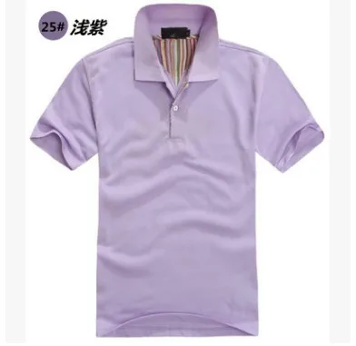 light purple Размера плюс M-3XL, брендовая новинка, Мужская Высококачественная хлопковая рубашка с коротким рукавом, Летняя мужская рубашка - Цвет: light purple