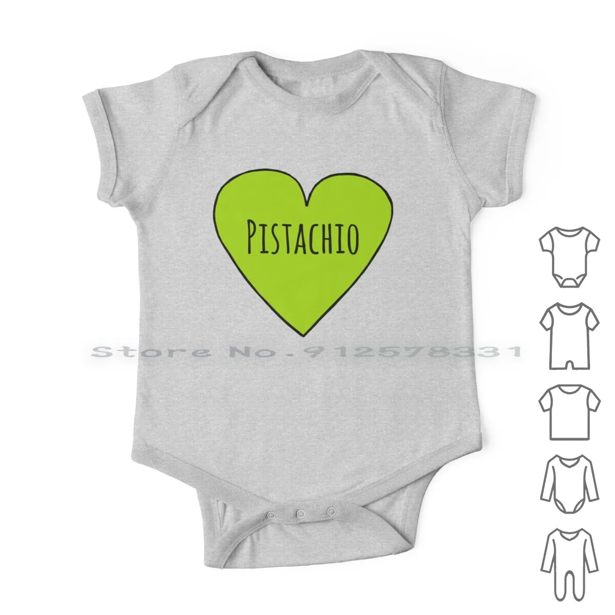 

I Love Pistachio Sassy And Cute Pink Heart Shape Sketch Pistachio Lover Valentine Gift Newborn Baby Clothes Rompers Cotton