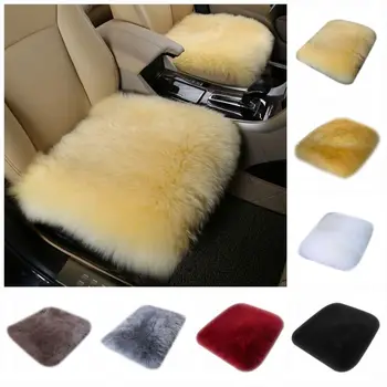 

1PCS Car Front Seat Pad Universal Wool Car Seat Cover Protector Cushion Soft Warm For Winter