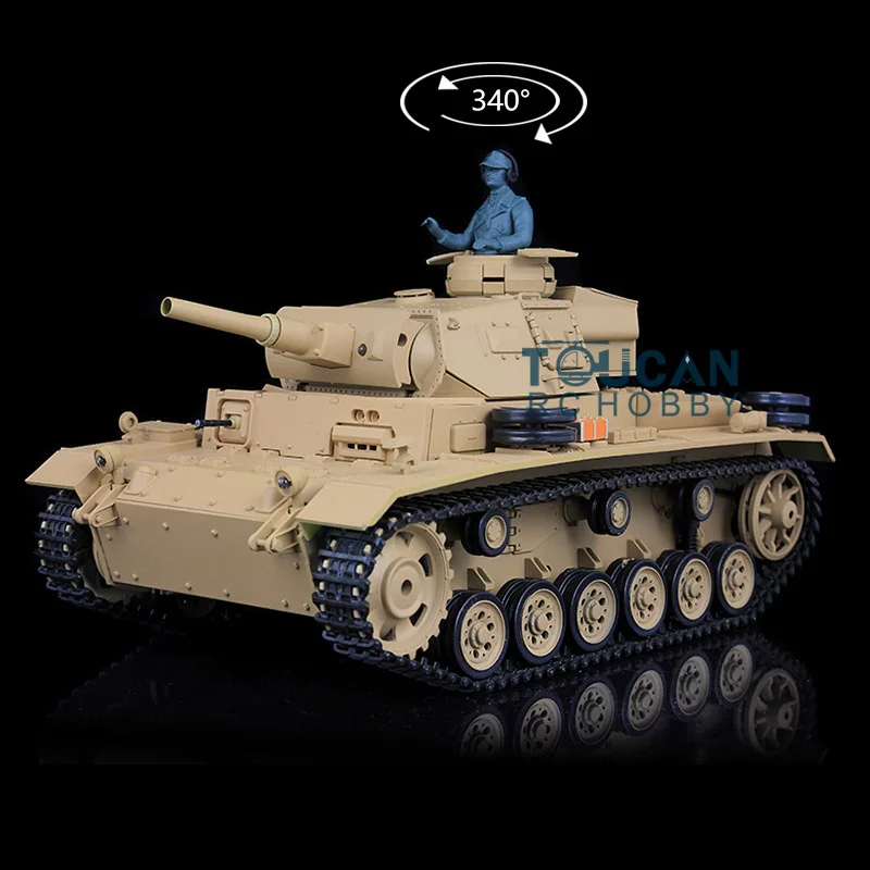 2 4G Heng Long 1/16 весы 6.0 пластик немецкий Panzer III H RTR радиоуправляемая модель танка 3849