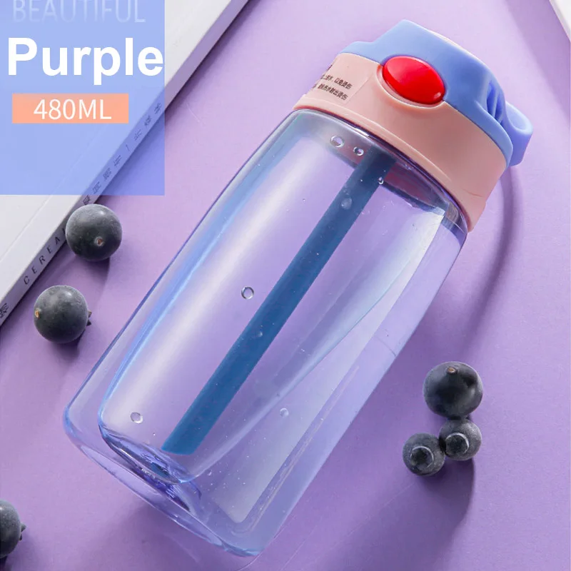 6 New 500ML 4 Colors Baby Water Bottles Infant Newborn Cup Children Learn Feeding Straw Juice Drinking Bottle BPA Free for Kids - Цвет: 6