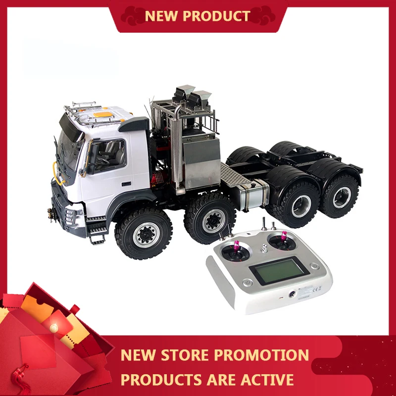 1/14 8X8 tonnage heavy truck towing trailer model remote c…
