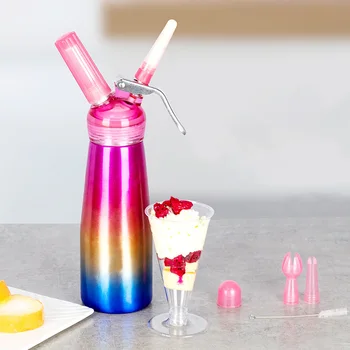 

Professional Aluminum Cream Foamer Gun Cream Whipper Butter Dispenser Coffee Dessert Cake DIY Essential Bake Tool C1383 f