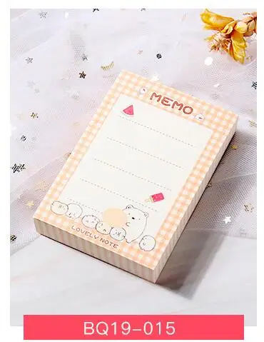 Memo Orange Sharkbang 100 листов Kawaii корейские блокноты для заметок блокнот для заметок для проверки списка бумажных принадлежностей школьные канцелярские принадлежности - Цвет: Memo Orange