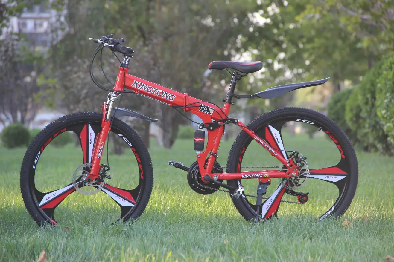 KINGTONG Double disc brake 21/24/27 Speed Mountain Bike 24/26inch Fat Tire Bikes Shock Absorbers Bicycle Free Delivery Snow Bike