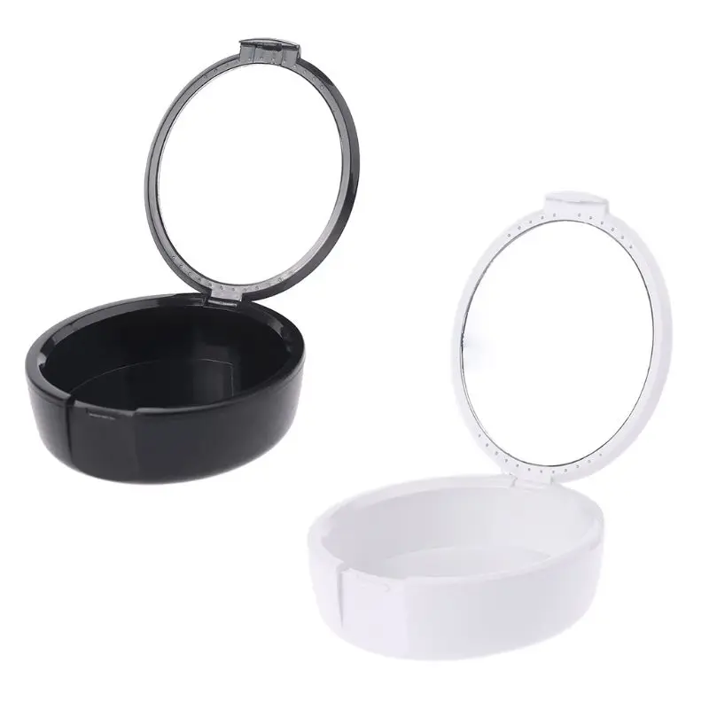 

Denture False Teeth Box Dental Orthodontic Retainer Storage Case Mouthguard Container With Mirror