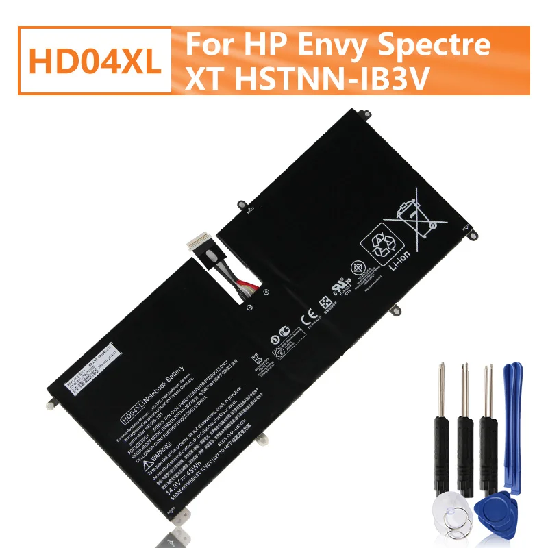 

Genuine Replacement Laptop Battery HD04XL For HP Envy Spectre XT HSTNN-IB3V 13-2120tu TPN-C104 13-2095ca 685989-001 Battery 45Wh