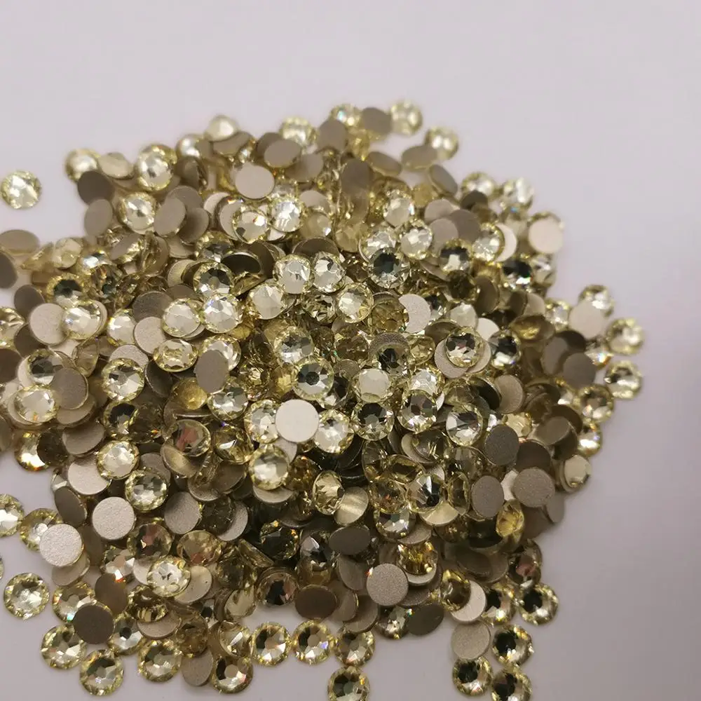 Светильник желтые стразы 8 большие маленькие плоские без горячей фиксации 3D украшения для ногтей с
