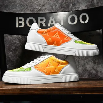 

Simple flat men's casual canvas shoes low-top lace-up color-matching running shoes breathable sports wild trend hiking shoes